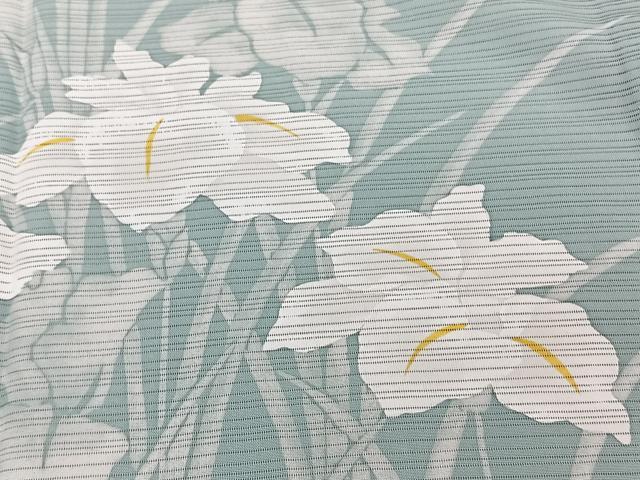 平和屋着物*夏物 訪問着 変わり絽 流水草花文 正絹 逸品 未使用 CABJ9784xi
