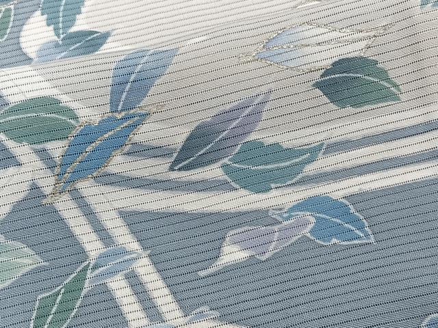 平和屋着物*夏物 訪問着 絽 駒刺繍 流水舞葉文 銀彩 正絹 逸品 CABJ9786xi
