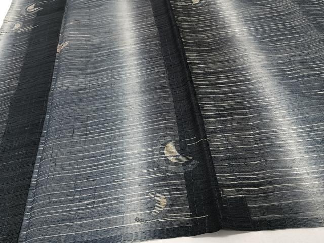 平和屋着物*夏物 小紋 絽紬 月文様 暈し染め 正絹 逸品 CABJ9788xi