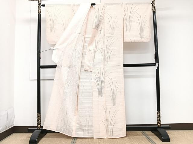 平和屋着物*夏物 訪問着 変わり絽 絽紬 木賊文 正絹 逸品 CABJ9805xi