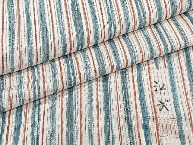 平和屋着物*夏物 小紋 縦絽 作家物 縞 正絹 逸品 CABJ9820xi