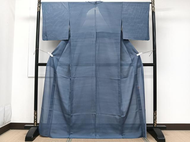 平和屋着物*虹色創家 本郷大田子 夏物 小紋 絽 霞文 暈し染め 正絹 逸品 CABJ9824xi