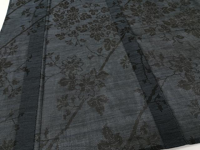 平和屋着物*夏物 本場大島紬 夏大島 枝草花文 正絹 逸品 CABJ9828xi
