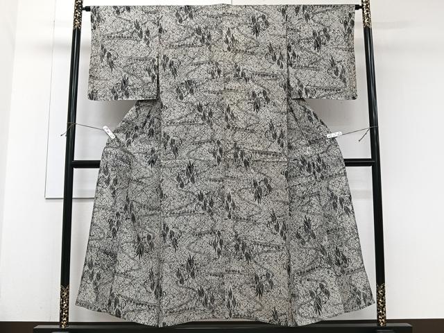 平和屋着物*夏物 小紋 絽 流水風景文 正絹 逸品 CABJ9843xi