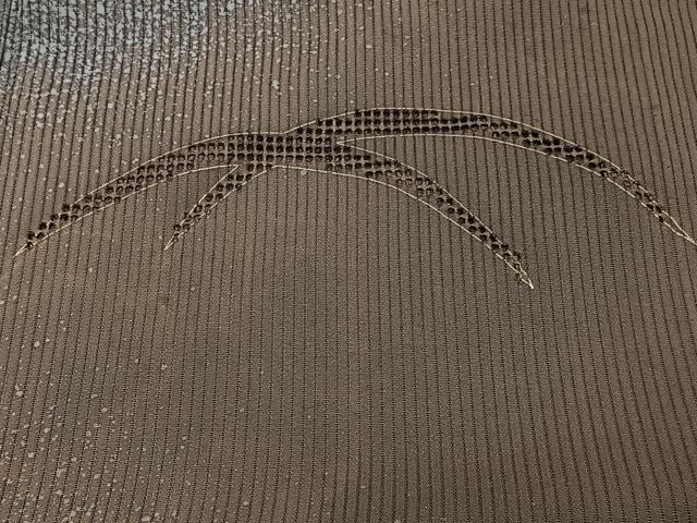 平和屋着物*夏物 訪問着 縦絽 トロンワーグ 芝文 暈し染め 金彩 正絹 逸品 CABJ9852xi