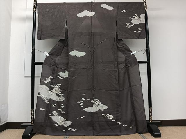 平和屋着物*夏物 訪問着 絽 雲取り花文 金彩 正絹 逸品 CABJ9858xi