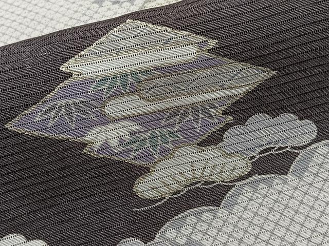 平和屋着物*夏物 訪問着 絽 雲取り花文 金彩 正絹 逸品 CABJ9858xi