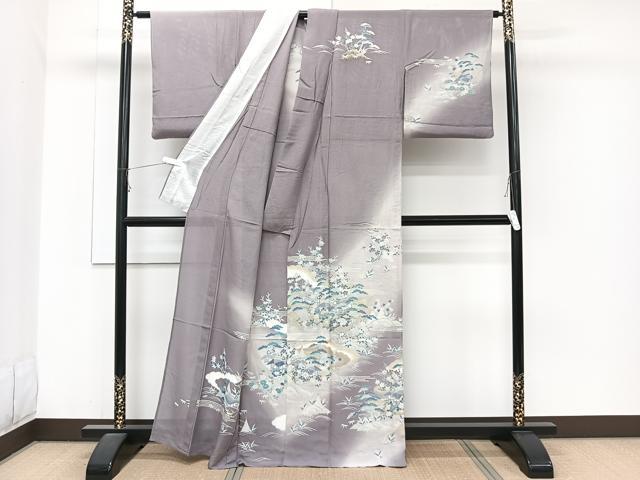 平和屋着物*夏物 訪問着 絽 駒刺繍 雲取り風景文 金彩 正絹 逸品 CABJ9864xi