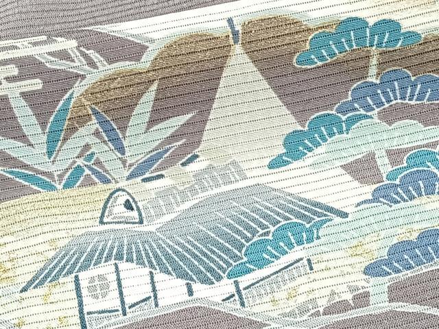 平和屋着物*夏物 訪問着 絽 駒刺繍 雲取り風景文 金彩 正絹 逸品 CABJ9864xi