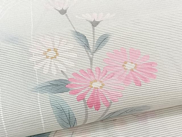平和屋着物*夏物 訪問着 絽 手描き 枝草花文 正絹 逸品 CABJ9872xi