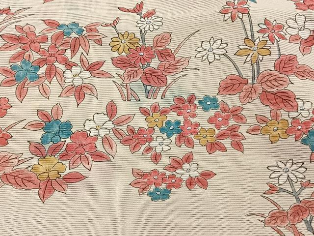 平和屋着物*夏物 訪問着 絽 草花文 正絹 逸品 CABJ9877xi