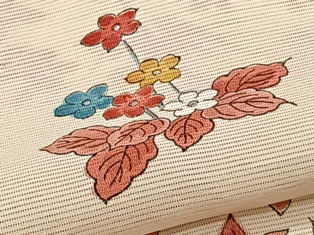 平和屋着物*夏物 訪問着 絽 草花文 正絹 逸品 CABJ9877xi