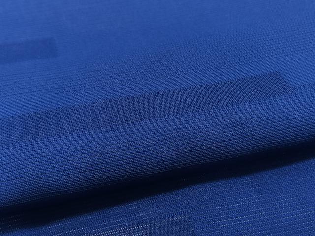 平和屋着物*夏物 色無地 絽 幾何学紋紗 琉璃色 正絹 逸品 CABJ9882xi
