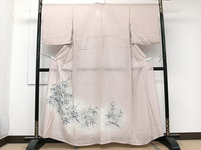 平和屋着物*夏物 色留訪問着 絽 手描き 笹竹文 正絹 逸品 CABJ9896xi