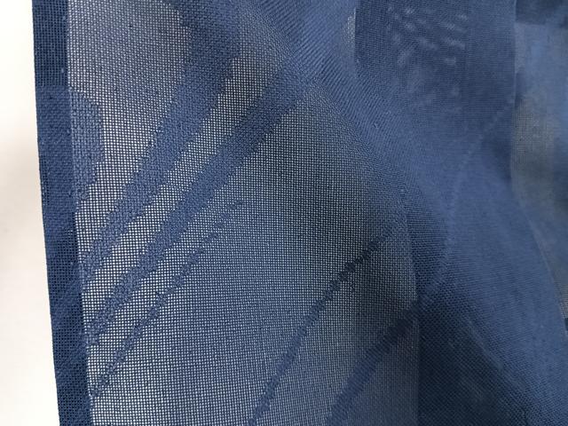 平和屋着物*夏物 色無地 流水花紋紗 濃紺色 正絹 逸品 CABJ9900xi
