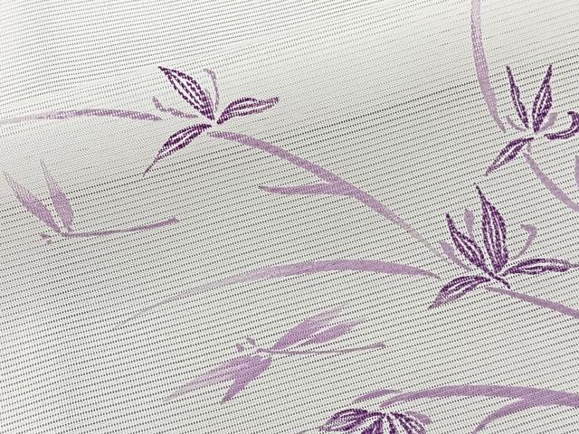 平和屋着物*夏物 小紋 絽 草花文 洗える着物 CABJ9912xi