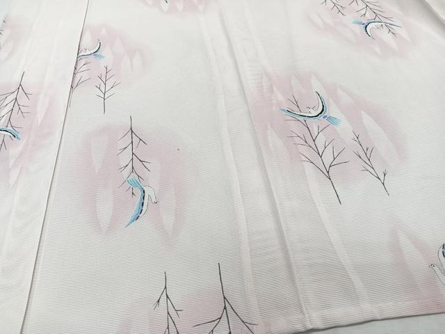 平和屋着物*夏物 小紋 絽 飛鳥樹林文 洗える着物 CABJ9913xi