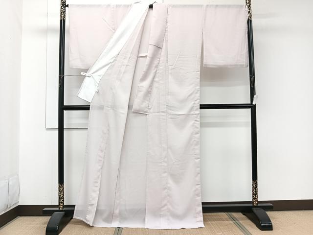 平和屋着物*夏物 色無地 絽縮緬 薄梅鼠色 洗える着物 CABJ9914xi