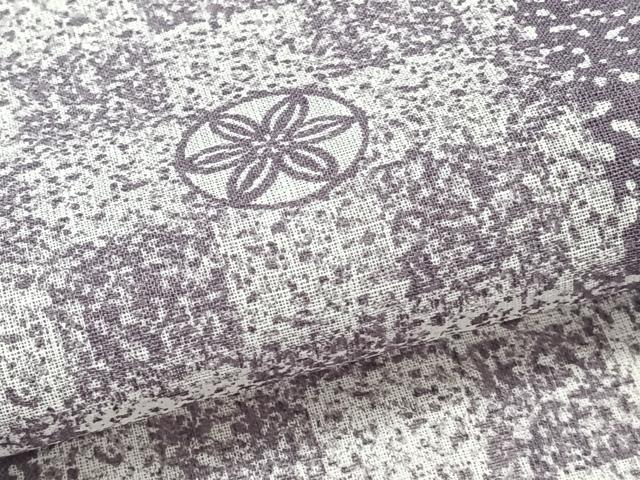 平和屋着物*夏物 小紋 紗 間道花丸文 洗える着物 CABJ9932xi