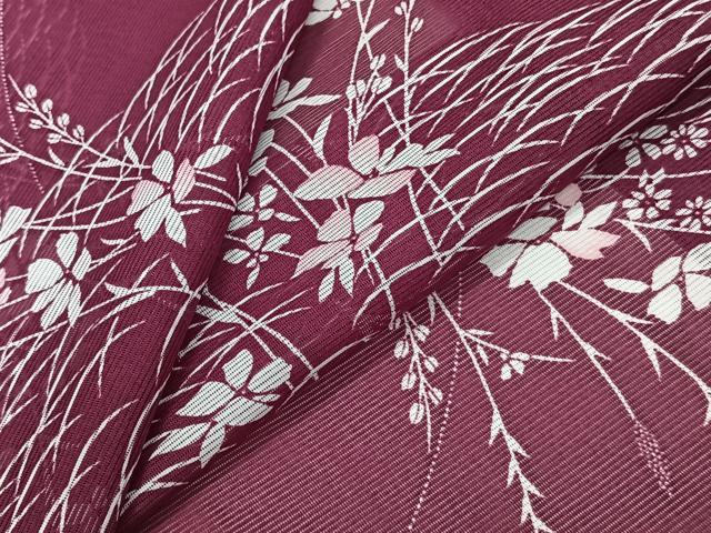 平和屋着物*夏物 小紋 絽 草花文 洗える着物 CABJ9936xi