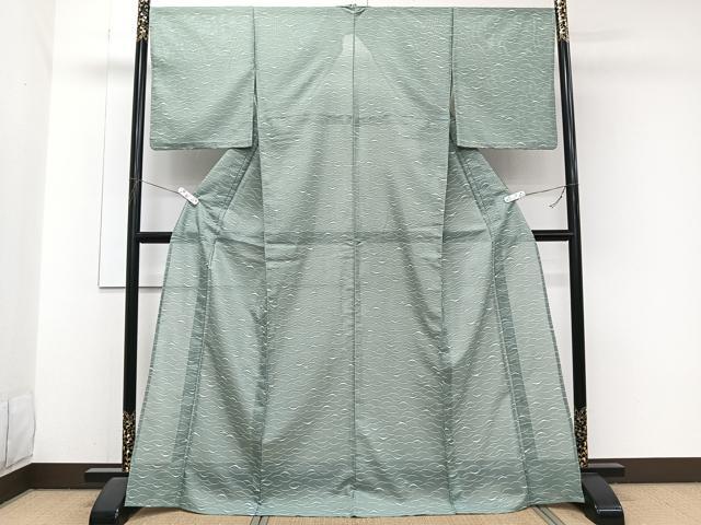 平和屋着物*夏物 小紋 絽 雪輪芝文 洗える着物 CABJ9937xi