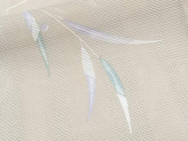 平和屋着物*夏物 小紋 絽 枝葉文 洗える着物 CABJ9938xi