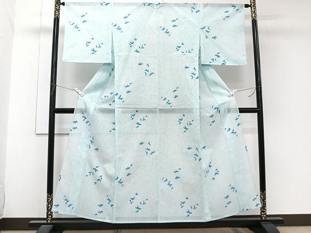 平和屋着物*夏物 小紋 絽 笹文 洗える着物 未使用 CABJ9941xi