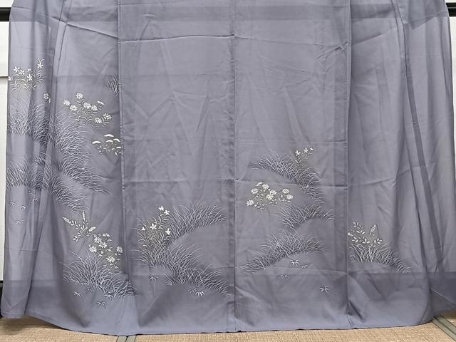 平和屋着物*夏物 訪問着 絽 草花文 正絹 逸品 未使用 CABJ9951xi