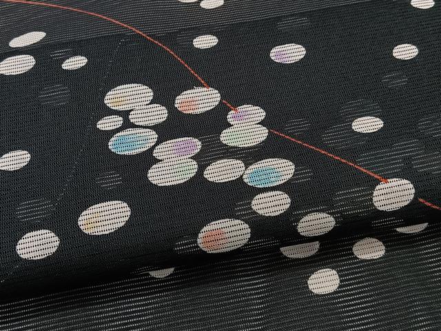平和屋着物*夏物 小紋 絽 水玉文様 洗える着物 CABJ9960xi