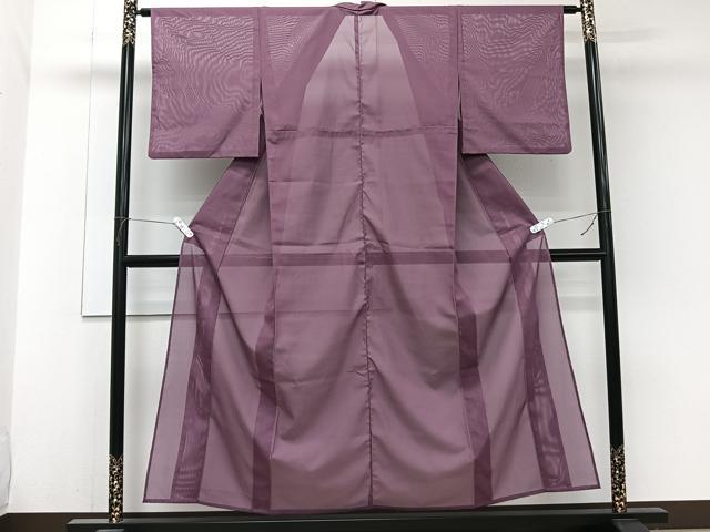 平和屋着物*夏物 色無地 絽 浅蘇芳色 洗える着物 CABJ9962xi
