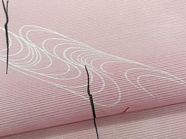 平和屋着物*夏物 小紋 絽 流水花文 洗える着物 CABJ9964xi