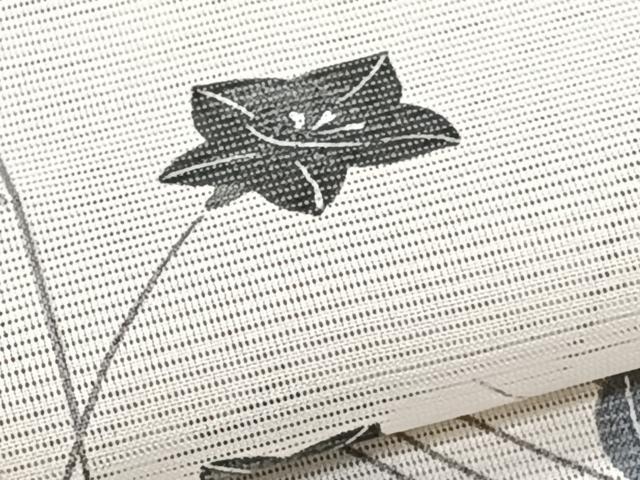 平和屋着物*夏物 小紋 絽 草花文 洗える着物 CABJ9967xi