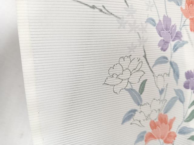 平和屋着物*夏物 小紋 絽 枝草花文 洗える着物 CABJ9968xi