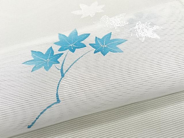 平和屋着物*夏物 小紋 絽 草花楓文 洗える着物 CABJ9977xi