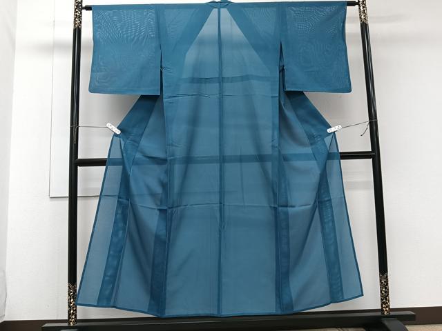平和屋着物*夏物 色無地 絽 縹色 洗える着物 CABJ9981xi