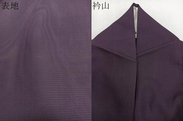 平和屋着物*夏物 色無地 絽 葡萄色 正絹 逸品 CABJ9988xi
