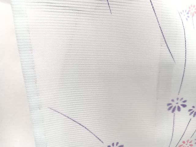 平和屋着物*夏物 小紋 絽 枝花文 洗える着物 CABJ9989xi