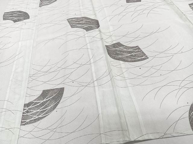平和屋着物*夏物 小紋 絽 地紙芝文 洗える着物 CABJ9995xi