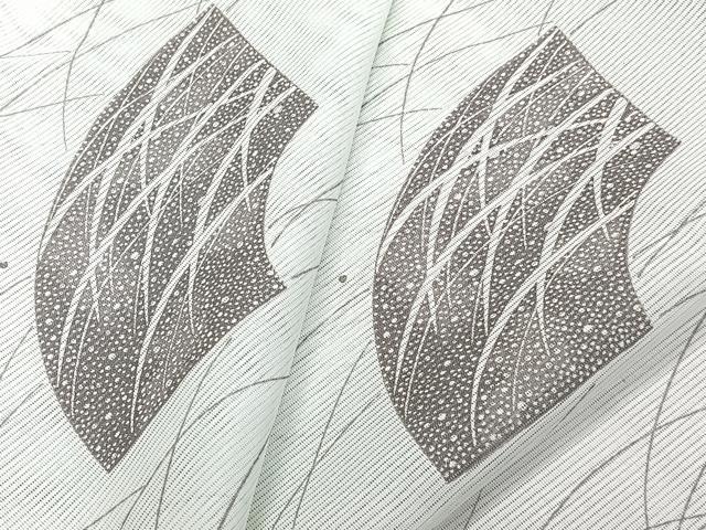 平和屋着物*夏物 小紋 絽 地紙芝文 洗える着物 CABJ9995xi