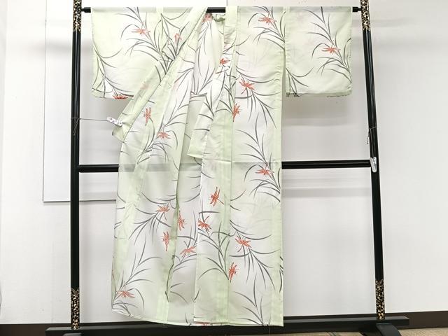 平和屋着物*夏物 小紋 絽 草トンボ 洗える着物 CABJ9997xi