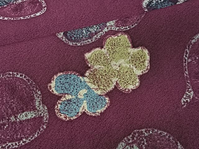 平和屋着物#羽織 ろうけつ染め 草花文 正絹 逸品 CABK0024ua