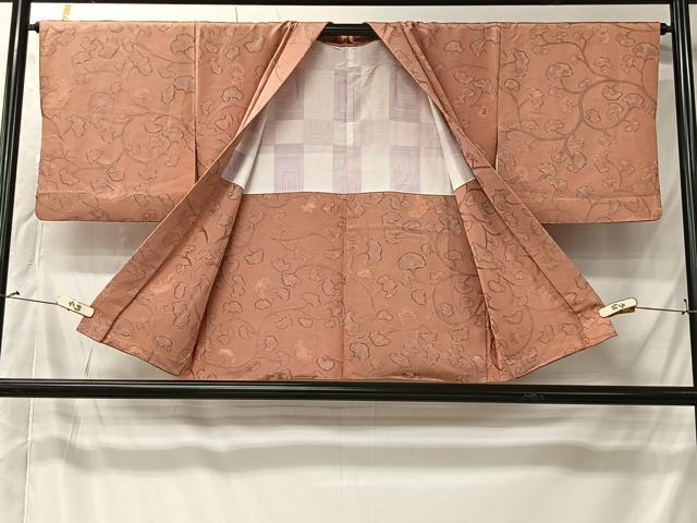 平和屋着物#羽織 地紋起こし 枝花文 正絹 逸品 CABK0026ua