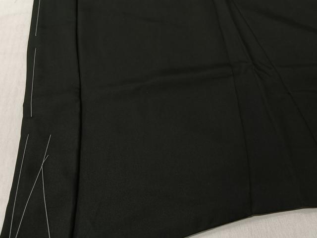 平和屋着物#男性 長羽織 黒紋付 キングサイズ 正絹 逸品 未使用 CABK0044ua