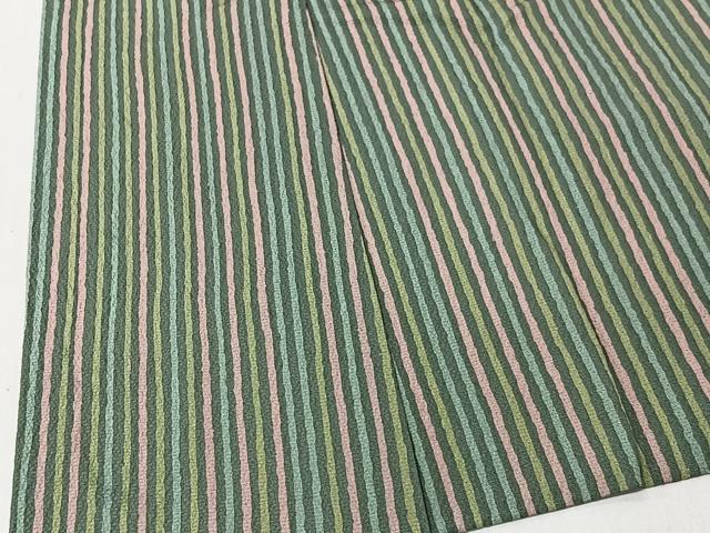 平和屋着物#道中着 縞 正絹 逸品 CABK0058ua