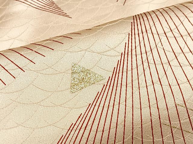 平和屋着物■上質な小紋 幾何学文様 金彩 正絹 逸品 CABK0061ua