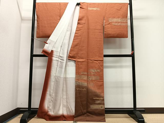 平和屋着物■訪問着 花丸文 暈し染め 金彩 正絹 逸品 CABK0065ua
