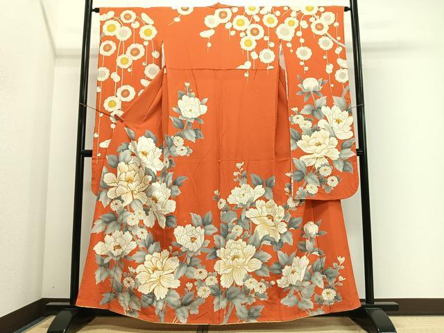 平和屋着物■豪華振袖 駒刺繍 草花文 金彩 正絹 逸品 CABK0066ua