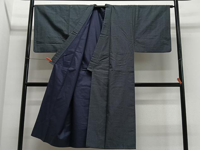 平和屋着物■男性 紬 100亀甲 総詰め 正絹 逸品 CABK0075ua