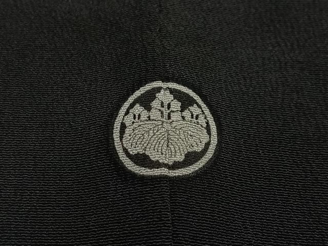 平和屋着物■豪華黒留袖 駒刺繍 扇面飛鶴花文 金彩 正絹 逸品 CABK0078ua