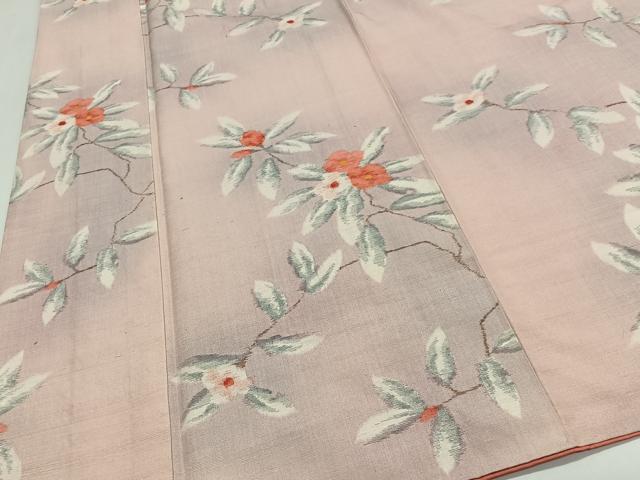 平和屋着物■上質な紬 手描き 枝花文 暈し染め 正絹 逸品 CABK0081ua